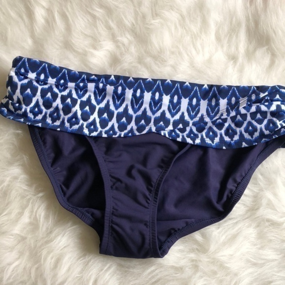 Bleu Rod Beattie ruched sides fold over swimsuit bottoms 10